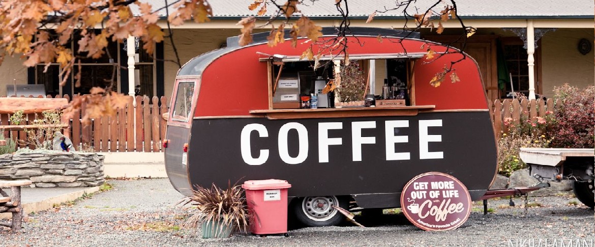 عربة قهوة متنقلة بمعدات عالية الجودة وسعر مميز