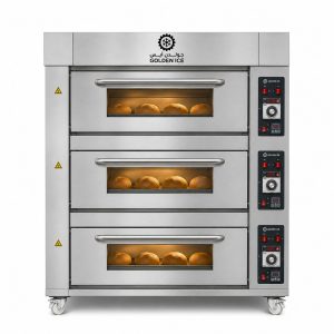 Multi-purpose Electric Oven for restaurants, 3 Decks, 6 Trays