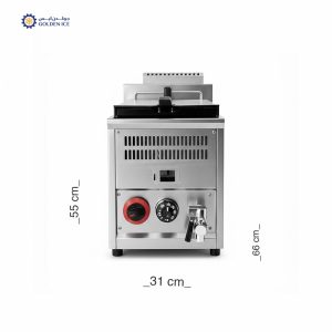 قلاية غاز 16 لتر للمطاعم واحد حوض مع صرف