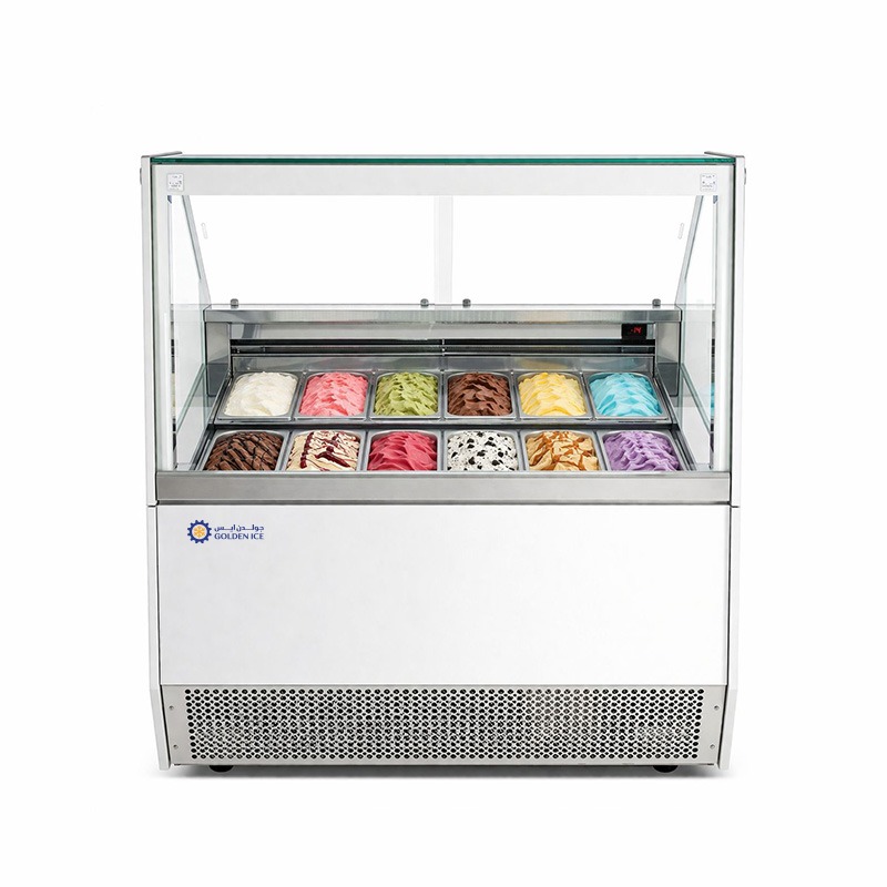 ثلاجة عرض ايس كريم 12 طبق