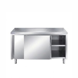 خزانة أرضية ستانلس ستيل 120 سم بأبواب سحب للمطاعم