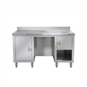 طاولة تحضير ستانلس ستيل لماكينة القهوة 150 سم