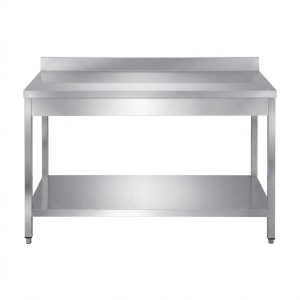 طاولة تحضير ستانلس ستيل 120سم برف سفلي