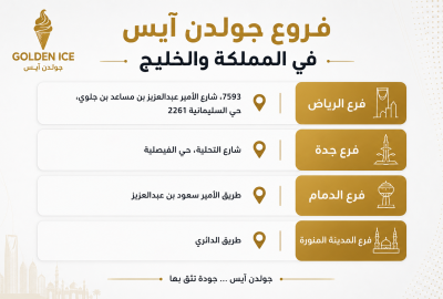 فروع جولدن آيس في المملكة العربية السعودية